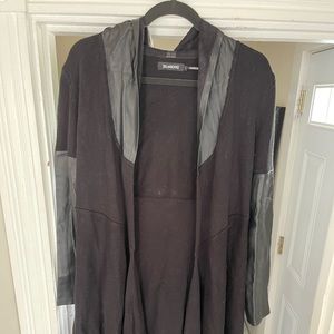 Black open cape jacket